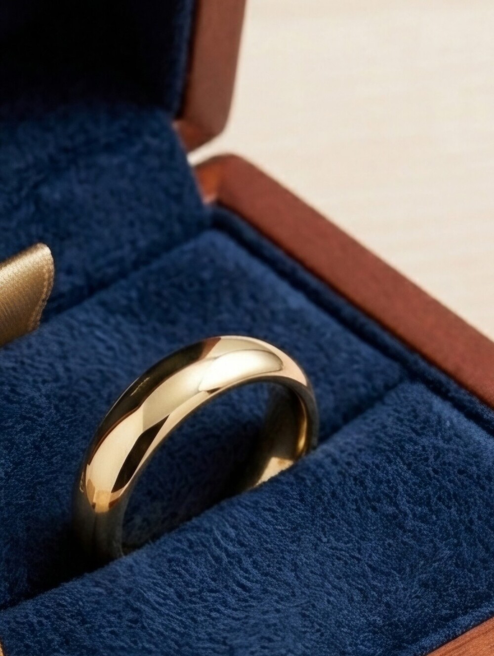 Elegant Gold Tungsten Ring